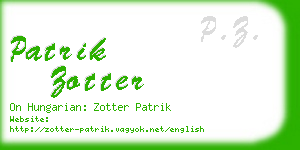 patrik zotter business card